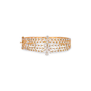 Floral Cascade Diamond Kangan - 18K Jewellery
