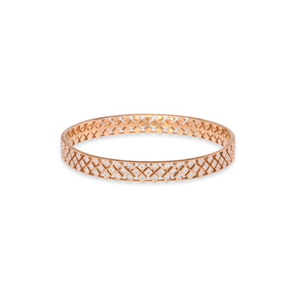 Diagonal Dazzle Diamond Bangle - 18K Jewellery