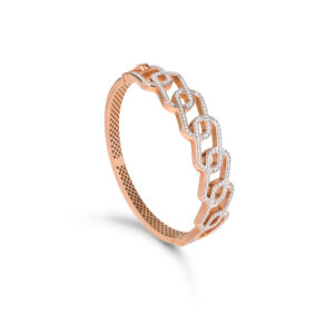 Glamour Link Diamond Kangan - 18K Jewellery