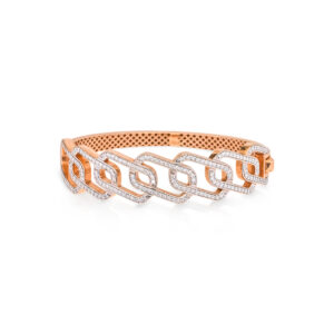 Glamour Link Diamond Kangan - 18K Jewellery
