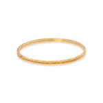 Classic Carved Gold Bangles - 22K Jewellery