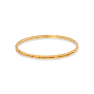 Classic Carved Gold Bangles - 22K Jewellery