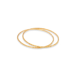 Classic Carved Gold Bangles - 22K Jewellery