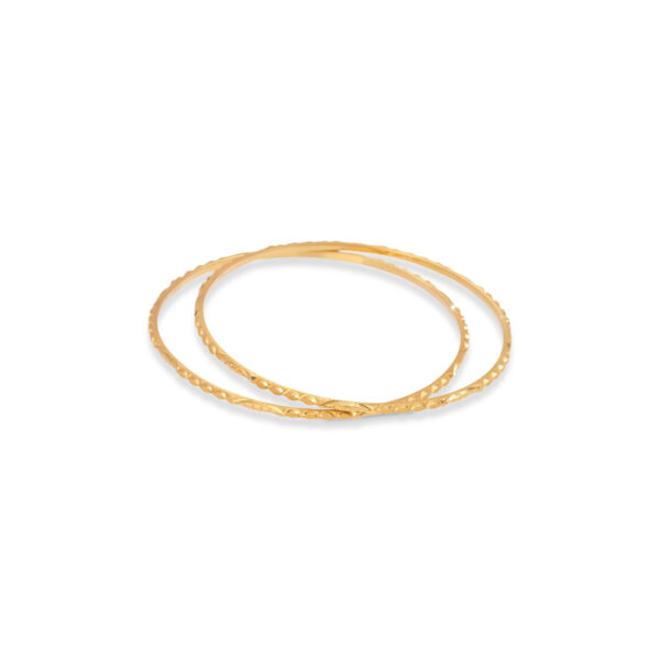 Classic Carved Gold Bangles - 22K Jewellery