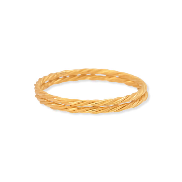 Golden Twist Bangles - 22K Bangles