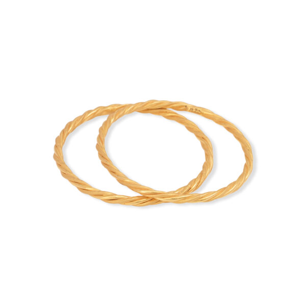Golden Twist Bangles - 22K Bangles