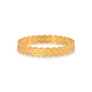 Serene Swirl Gold Bangles - 22K Jewellery