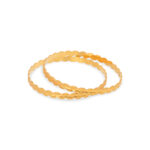 Serene Swirl Gold Bangles - 22K Jewellery