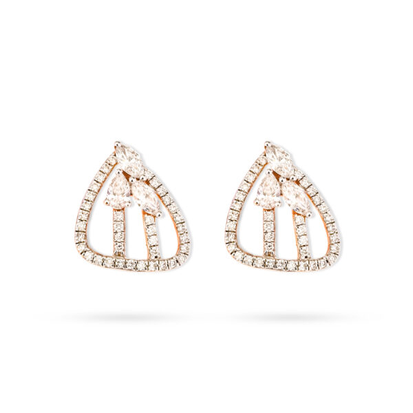 Trilight Curve Diamond Earrings - 18K Jewellery