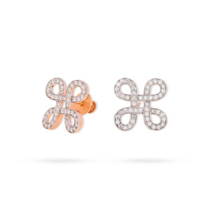 Elegant Clover Diamond Earrings - 18K Jewellery