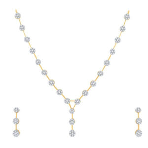 Starlight Bloom Diamond Necklace Set - 18K Jewellery