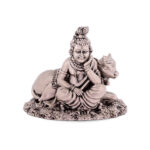 Little Krishna Antique Silver Idol - 925 Sterling Silver
