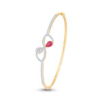 Ruby Swirl Elegance Diamond Bracelet - 18K Jewellery