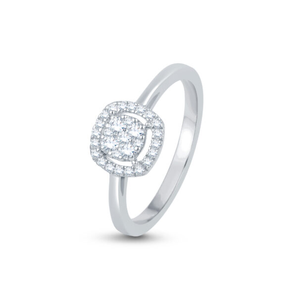 Shimmering Frame Diamond Studs - 18K Jewellery