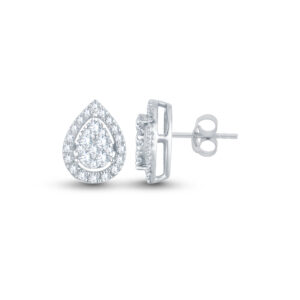 Elegant Pear Diamond Earwear - 18K Jewellery