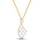 Diamond Petal Drop Pendant - 18K Jewellery