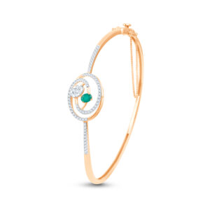 Emerald Orbit Diamond Bracelet - 18K Jewellery