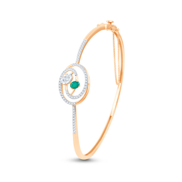 Emerald Orbit Diamond Bracelet - 18K Jewellery