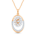Starburst Halo Diamond Pendant - 18K Jewellery