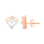 Crown-Drop Elegance Diamond Studs - 18K Jewellery