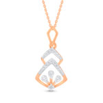 Crown-Drop Elegance Diamond Pendant - 18K Jewellery