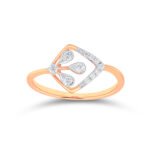 Crown-Drop Elegance Diamond Ring - 18K Jewellery