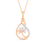 Elegant Aura Diamond Pendant - 18K Jewellery