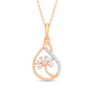 Elegant Aura Diamond Pendant - 18K Jewellery