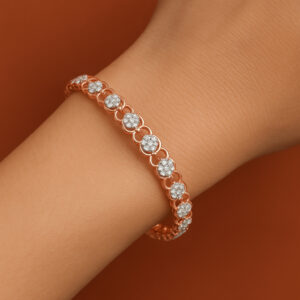 Rose Radiance Diamond Bangle - 18K Jewellery