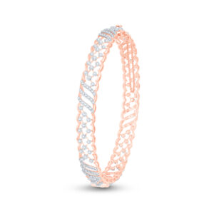 Dual Weave Diamond Bangle - 18K Jewellery
