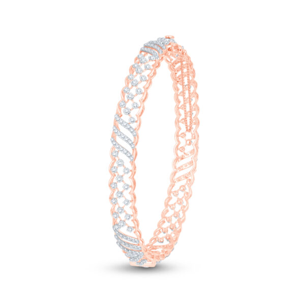 Dual Weave Diamond Bangle - 18K Jewellery