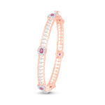 Ruby Bloom Diamond Bangle - 18K Jewellery