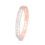 Glittering Wave Diamond Bangle - 18K Jewellery