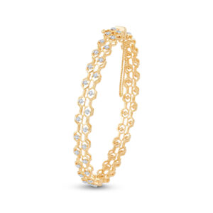 Petal Bloom Diamond Bangle - 18K Jewellery