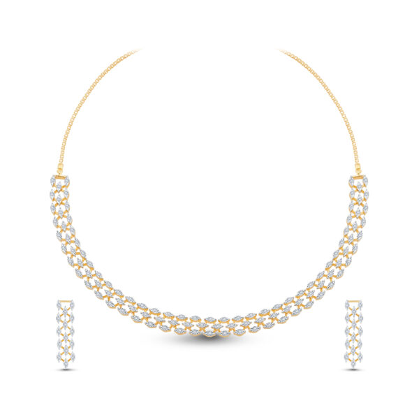 Elegant Layered Diamond Set - 18K Jewellery