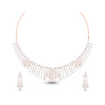 Radiant Cascade Diamond Necklace Set - 18K Jewellery