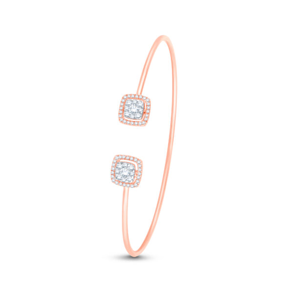 Square Halo Diamond Bracelet - 18K Jewellery