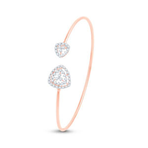 Triangular Halo Diamond Bracelet - 18K Jewellery