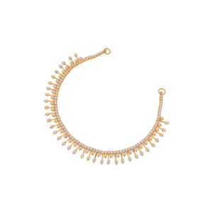 CZ Radiance Gold Necklace - 22K Jewellery