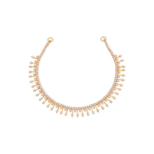 CZ Radiance Gold Necklace - 22K Jewellery