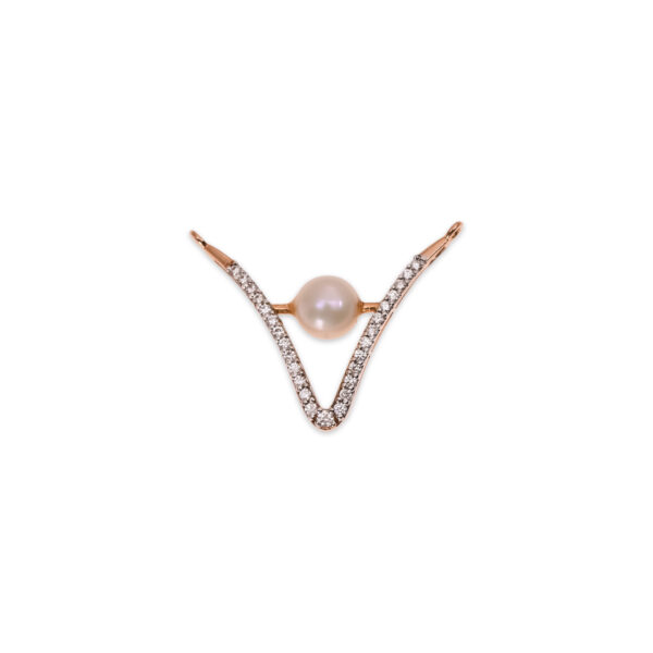 Pearl Embrace Diamond Pendant - 18K Jewellery