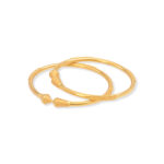 Twin Knot Gold Bangle - 22K Jewellery