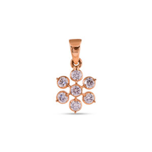 Classy Floral Diamond Pendant - 22K Jewellery