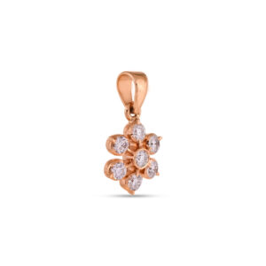 Classy Floral Diamond Pendant - 22K Jewellery