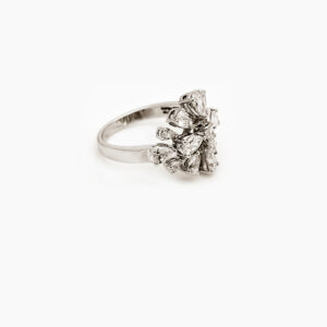 Crystal Snowflake Diamond Ring - 18K Jewellery