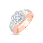 Regal Square Cluster Men's Diamond Ring - 18K Jewellery