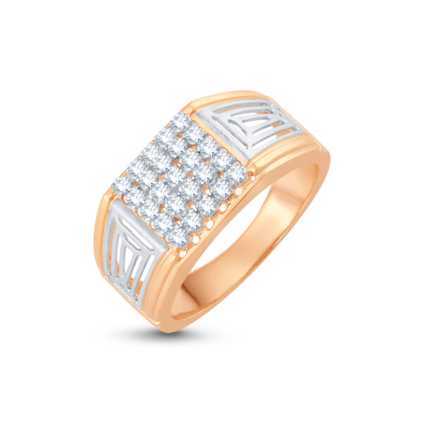 Imperial Grid Men's Diamond Ring - 18K Jewellery