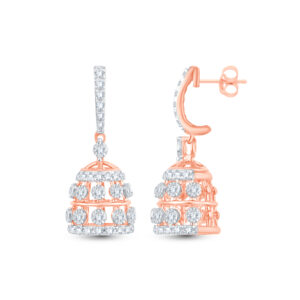 Radiant Diamond Jhumka Earrings- 18K Jewellery