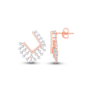 Twilight Fan Diamond Earrings- 18K Jewellery