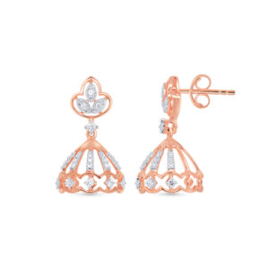 Radiant Harmony Diamond Jhumkas - 18K Jewellery